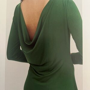 Long dress with draped back